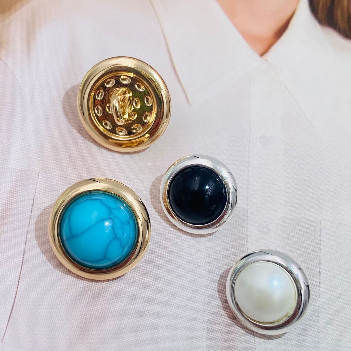 Resin Buttons-Turquoise