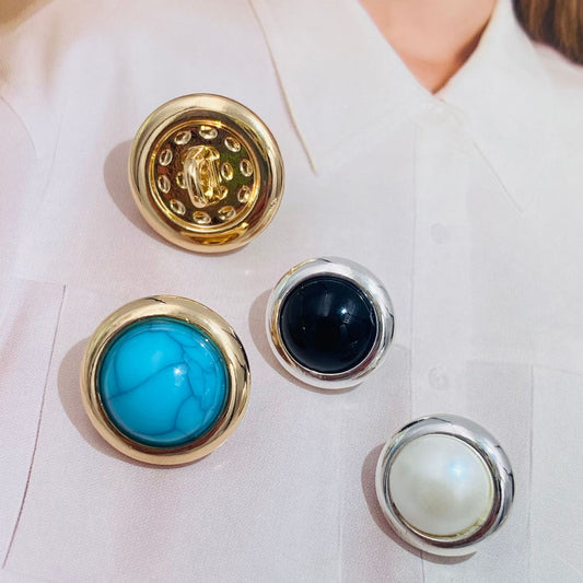 Resin Buttons-Turquoise