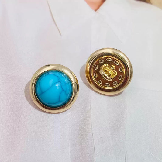 Resin Buttons-Turquoise