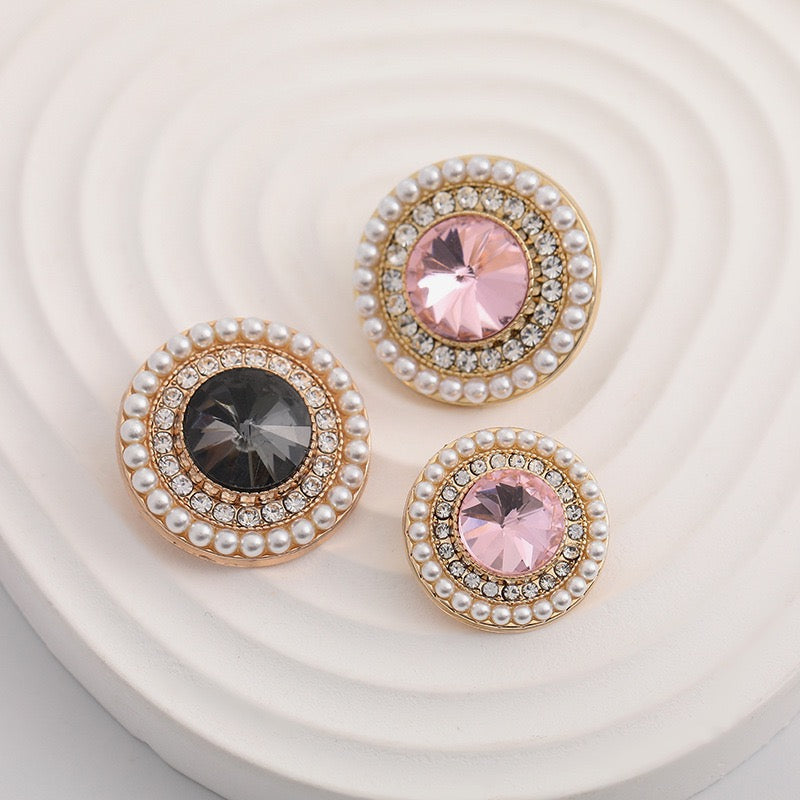 Crystal Buttons-Victorian Medallion